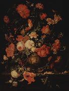 Abraham Mignon Blumen in einer Vase oil